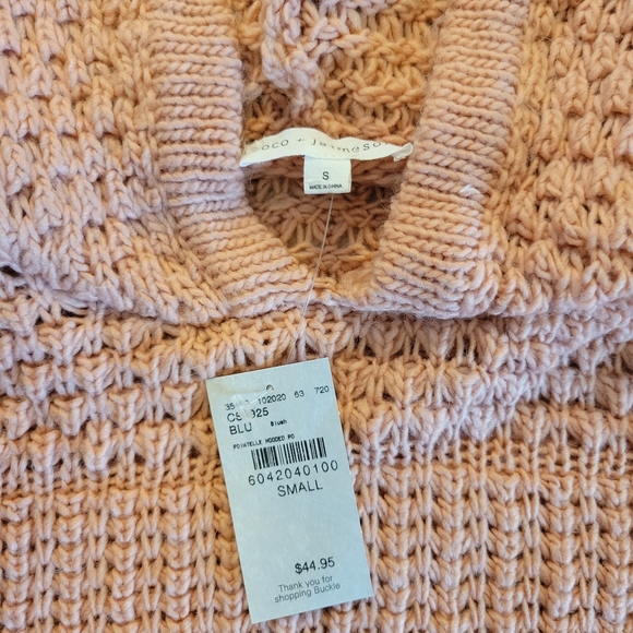 Buckle blush pink crochet hoodie - Picture 2 of 3